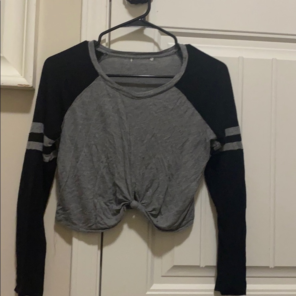 Gray Crop top
